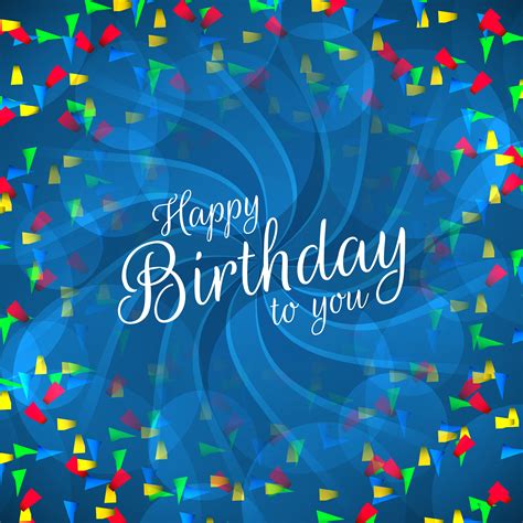 Happy Birthday text with colorful confetti 662360 - Download Free ...