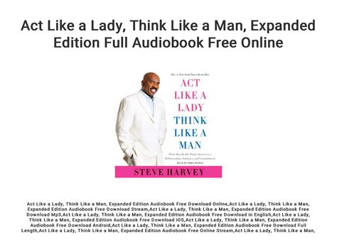 Act Like A Lady Think Like A Man Expanded Edition Full Audiobook Free