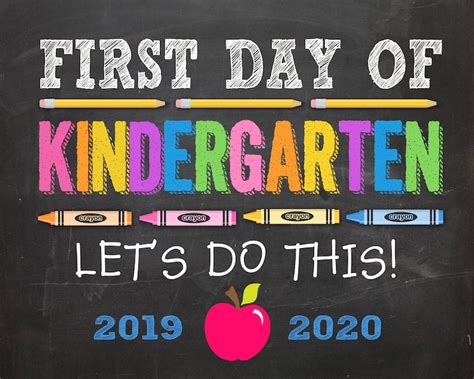 First Day Of Kindergarten Solutionapo