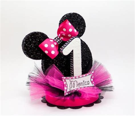 Red Polka Dot Cake Topper Mouse Ears Cake By Ellaspartydesigns Minnie