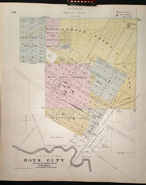 Map Ellis County Kansas Backed With Hays City Of Ellis Co