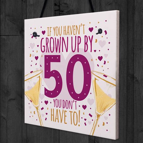 Think of birthday gifts for your sister that are already part of her beauty uniform (and. 50th Birthday Card 50th Gift For Women Men 50 For Dad Mum ...