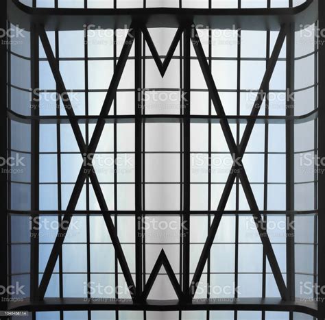 Computer Graphic Image Of Grid Structure Resembling Glass Ceiling With