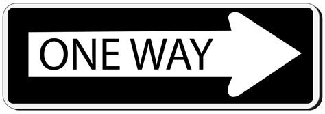 One Way Sign Png Clipart