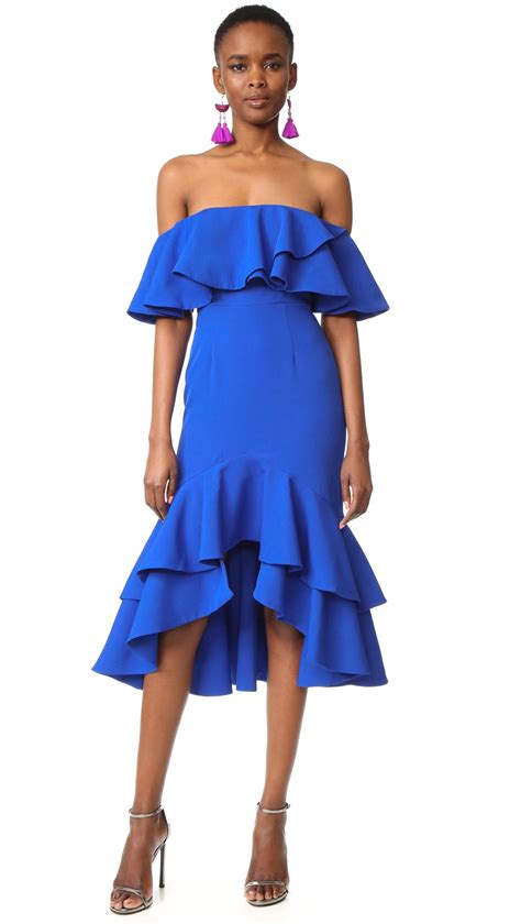 Fame And Partners Sasha Dress In Blue Lyst