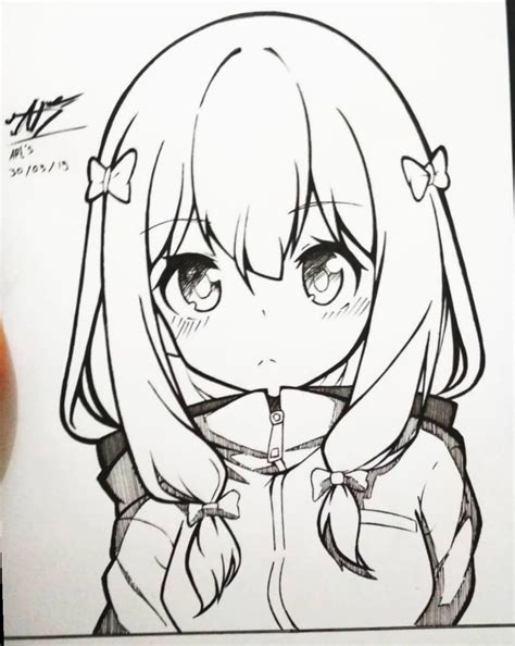 6 Anime Sketch Manga Artworks 그림 그림 낙서 캐릭터 스케치