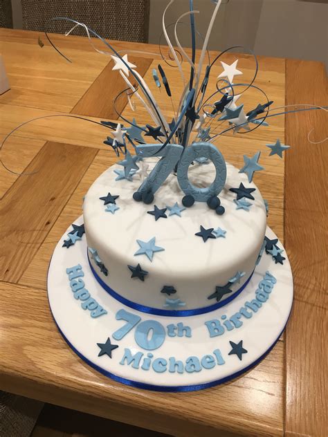 70th Birthday cake | 70th birthday cake, Celebration cakes, Birthday cake