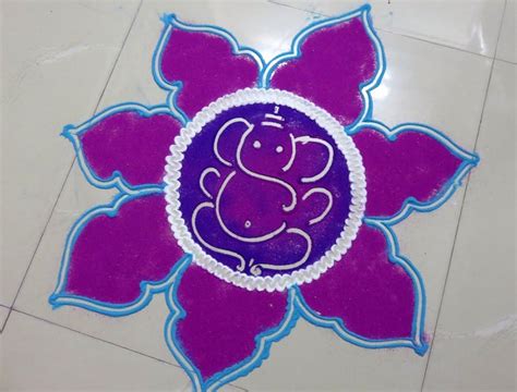Beautiful Lord Ganesh Rangoli Designs For Easy And Simple To Make