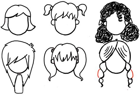 How To Draw Girls Hair Styles For Cartoon Characters Drawing Tutorial