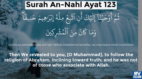 Surah An Nahl Ayat 123 16 123 Quran With Tafsir My Islam