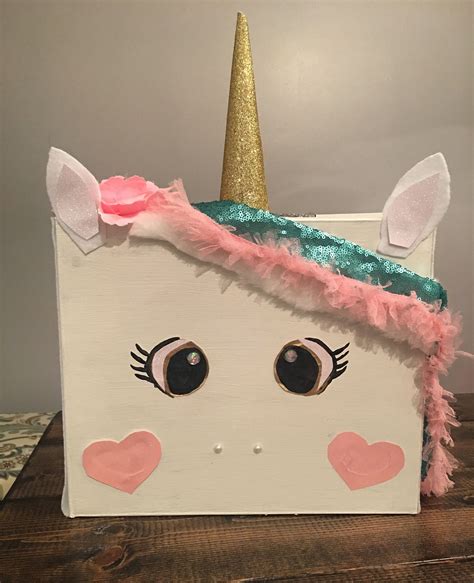 Unicorn Valentine box | Valentine card box, Valentine box, Unicorn valentine