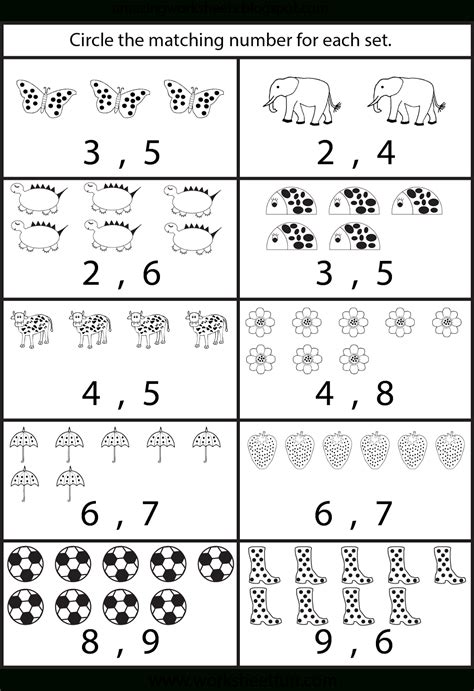 Printable Preschool Counting Pages