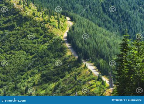 Hiking Castle Peak In Ford Pinchot National Forest Stock Photo