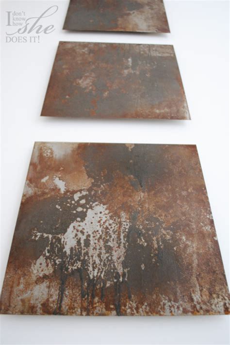 Craft Tutorials Galore At Crafter Holic Rusted Metal Wall Art