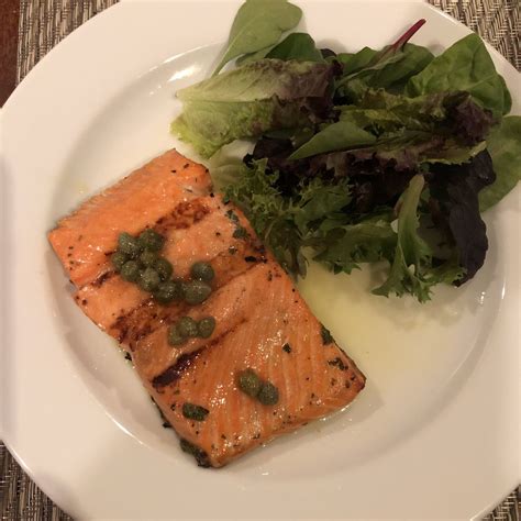 Grilled Salmon With Lemon Caper Sauce Recipe