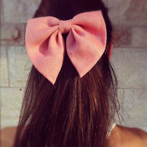 Big Pink Bow Unique Hair Bow 1490 Via Etsy Pink Hair Bows