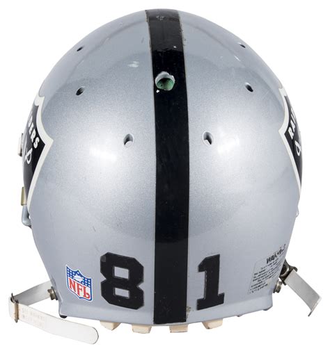 Lot Detail Tim Brown Game Used Oakland Raiders Helmet Letter Of