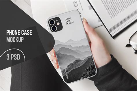 Phone Case Mockup On Yellow Images Creative Store