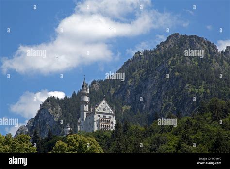 Neuschwanstein Castle Hohenschwangau Allgaeu Bavaria Germany Stock