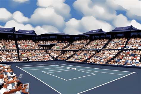 Virtual Backgrounds The Us Open Tennis Preshow Background Illustration