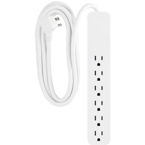 Ge 6 Outlet 10ft Surge Protector White