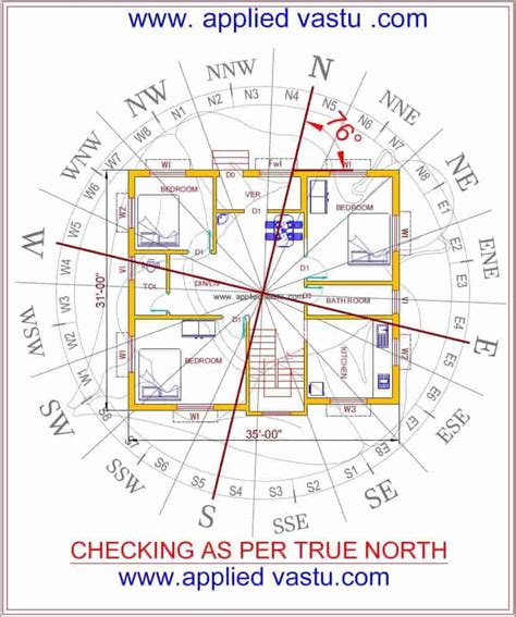X North Facing House Plan As Per Vastu Shastra Is Given In This