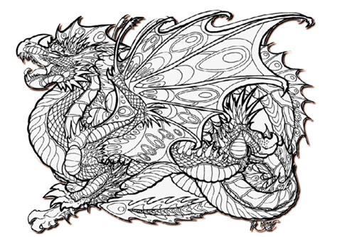 free dragon coloring pages for adults