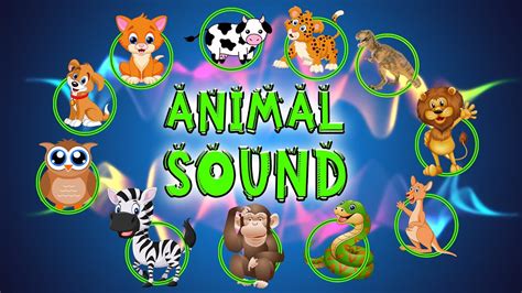 Animal Sound For Kids Animal Name And Sound Animal Sound Learning
