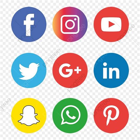 Conjunto De Iconos De Redes Sociales Logo, Clipart De Logo, Iconos