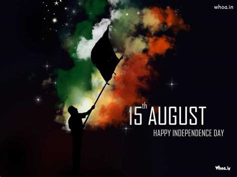 15th August Happy Independence Day With Dark Background Hd