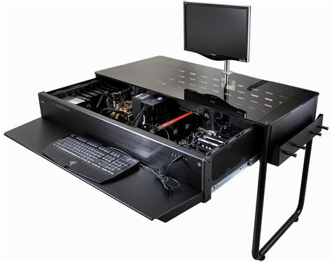 The desk doubles as a case to completely integrate all your hardware, lighting, and cooling systems. Playing Games Cooler with Computer Case Desk Application ...