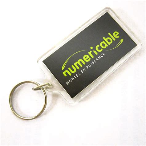 Custom Bulk Blank Company Business Advertising Keychains Acrylic Keychain