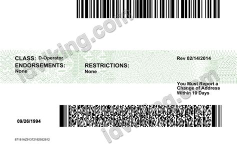 Arizona Az Drivers License Psd Template Download Id