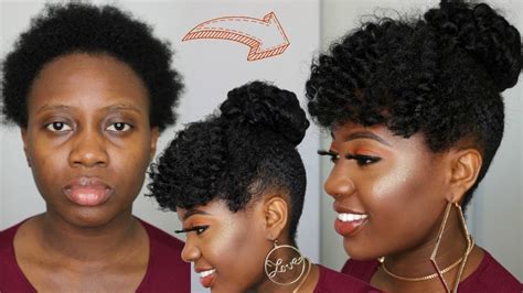 No Cornrows Simple Protective Style Curly Bun With