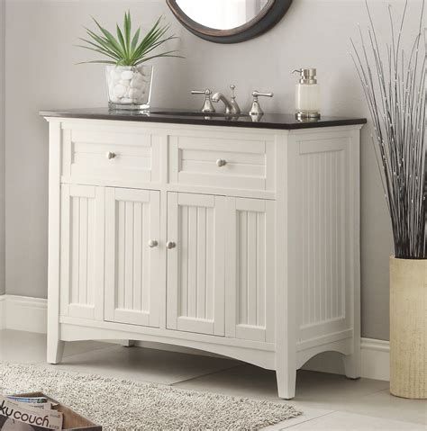 The caroline avenue bath vanity collection features a clean, shaker design that will enhance any bathroom. 42 inch Adelina Antique White Sink Bathroom Vanity ...