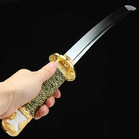 Épée Japonaise De Tanto De Dragon Tsuba En Acier Au Manganèse élevé