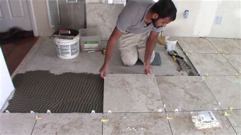 How To Install 18 By 18 Ceramic Floor Tiles Youtube