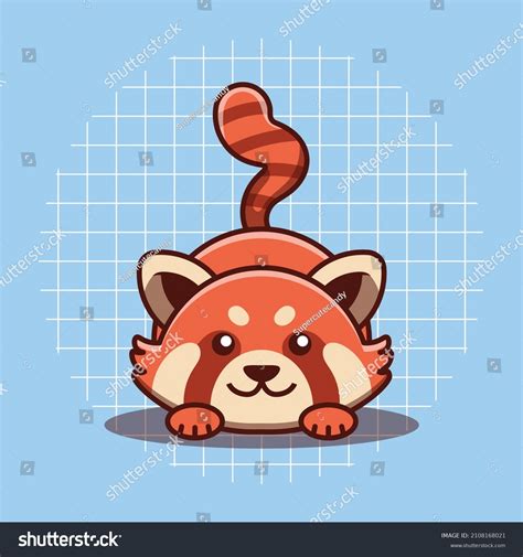 Cute Red Panda Character Vector Illustration Stock Vector Royalty Free
