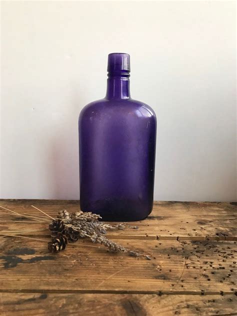 Vintage Purple Bottle Large Distilling Bottle Amethyst Glass Etsy Purple Bottle Amethyst