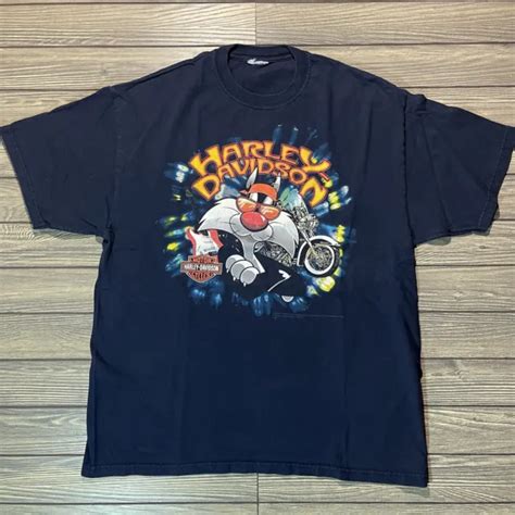 Vintage Harley Davidson X Looney Tunes Sylvester The Cat T Shirt Size