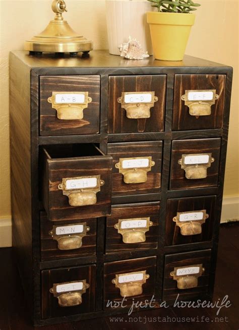 How To Build A Card Catalog Tea Storage Diy Furniture Diy