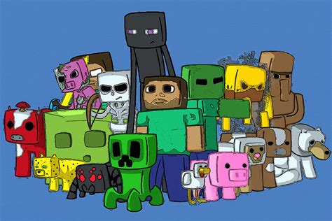 Minecraft All Characters Poster My Hot Posters