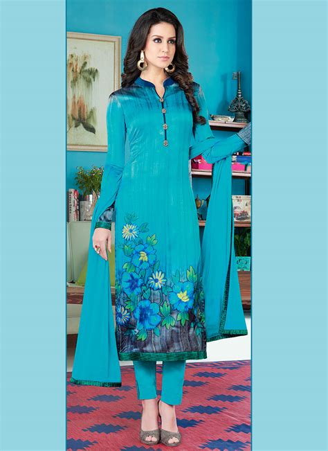 Buy Olive Green Satin Blend Straight Pant Suit Printed Straight Pant