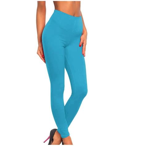 Vsssj Womens Sport Yoga Pants Fitted Solid Color High Waist Tight Butt Lifting Trousers Casual