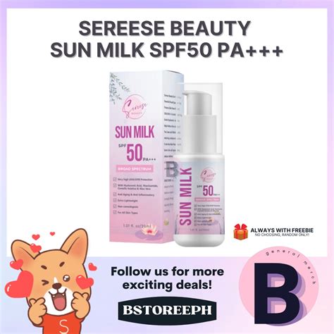 Sereese Beauty Sun Milk Broad Spectrum With Spf50 Pa Shopee