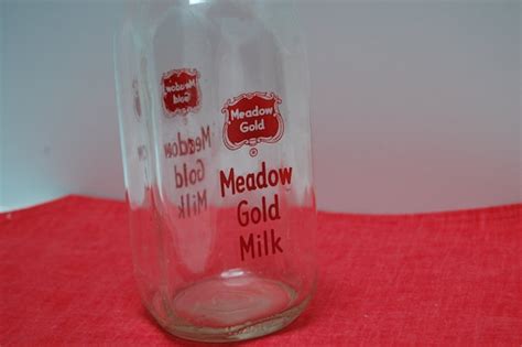 Vintage Meadow Gold Milk Bottle 1 Quart