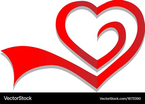 Heart Symbol Logo Royalty Free Vector Image Vectorstock