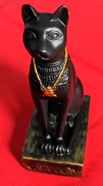 Vintage Summit Collection Bastet Egyptian Goddess Black Cat Resin Figurine 15 99 Picclick