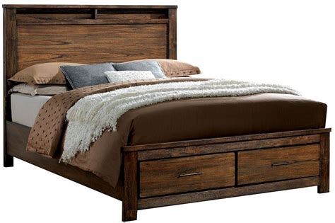Elkton Oak Cal King Platform Storage Bed Cm7072ck Furniture Of America