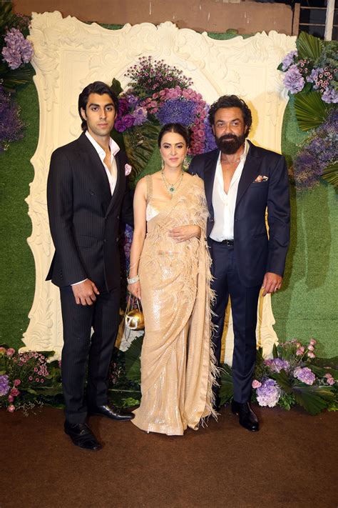 Bobby Deol With Wife Tanya And Son Aryaman Pose For Media At The